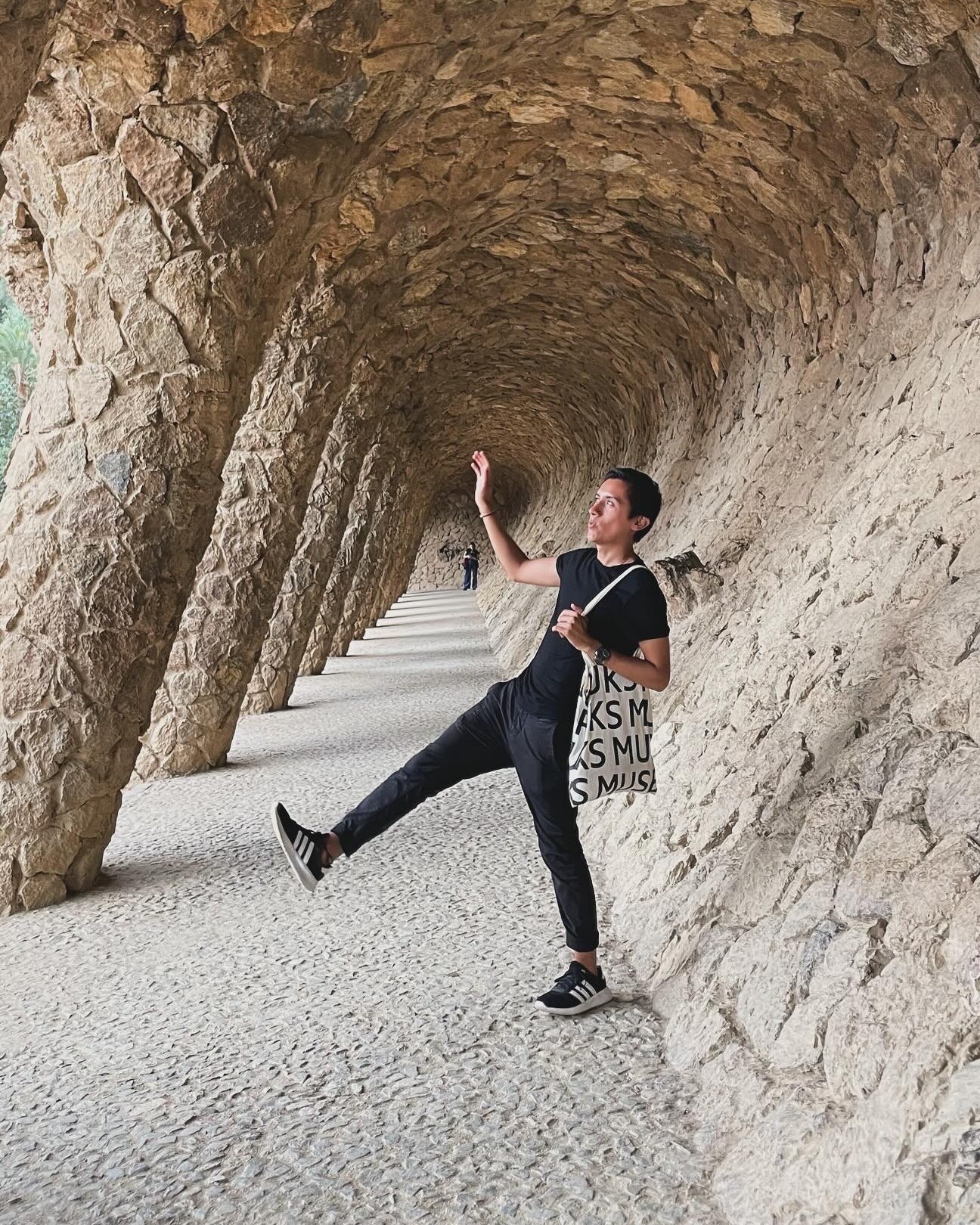 Mateo at Gaudi architecture