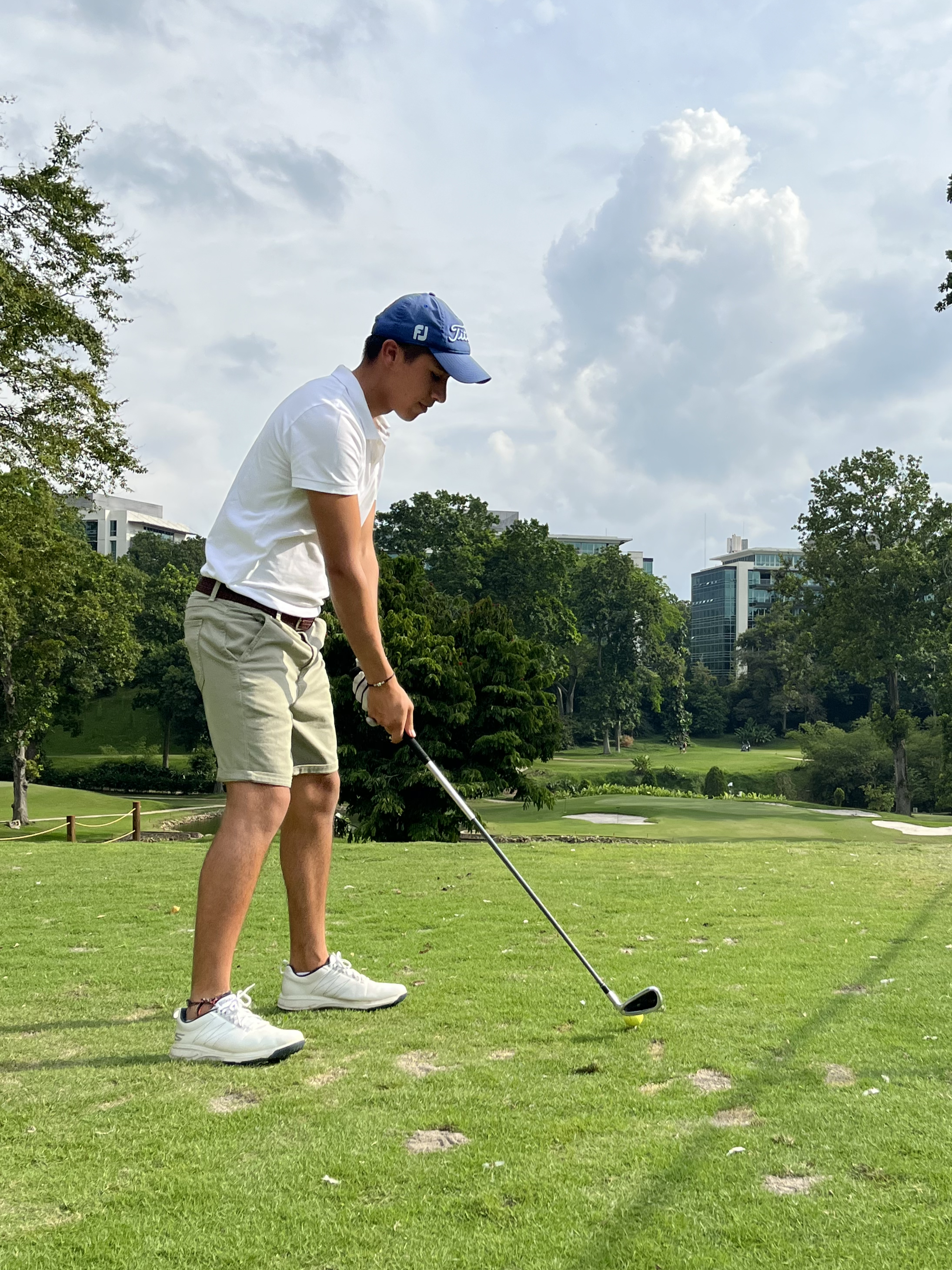 Mateo playing golf