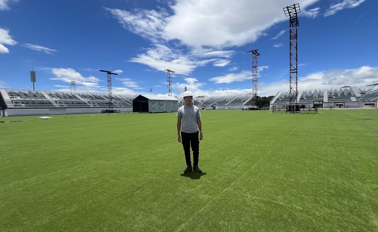 Mateo at construction site